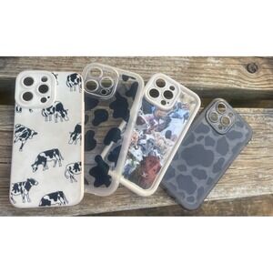 Apple iPhone 15 phone Case Lot of‎ 4 all cow theme